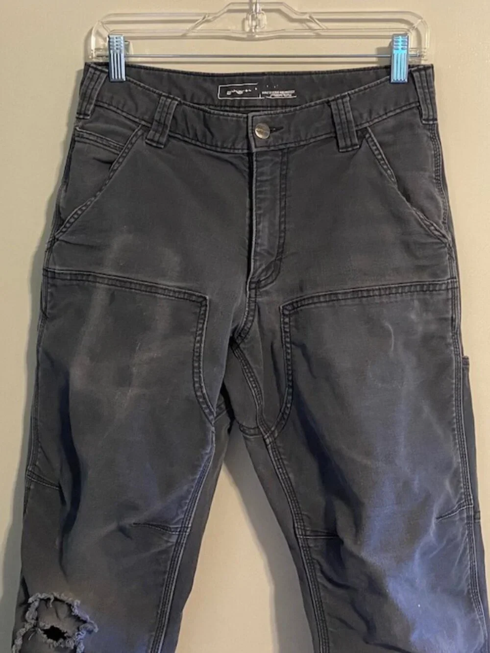 Beautifully Worn Carhartt Women's Double Knee Work Pants, Relaxed Fit, 30 x 32
